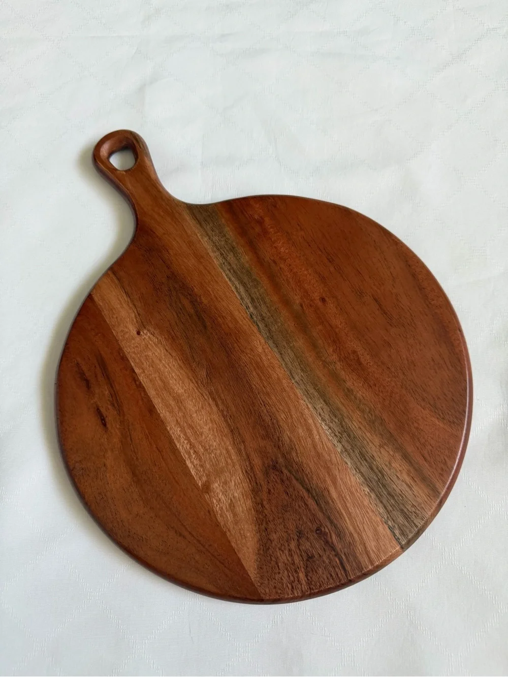 Hearth & Hand Round Wooden Serving Board in Warm Brown NWOT